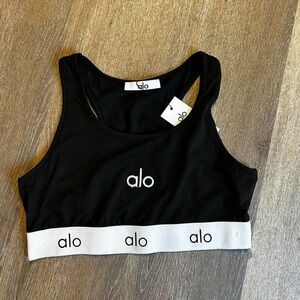 Alo Yoga Black Sports Bra & Leggings Set Workout Set